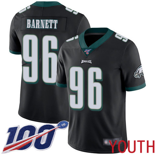 Youth Philadelphia Eagles #96 Derek Barnett Black Alternate Vapor Untouchable NFL Jersey Limited Player->youth nfl jersey->Youth Jersey